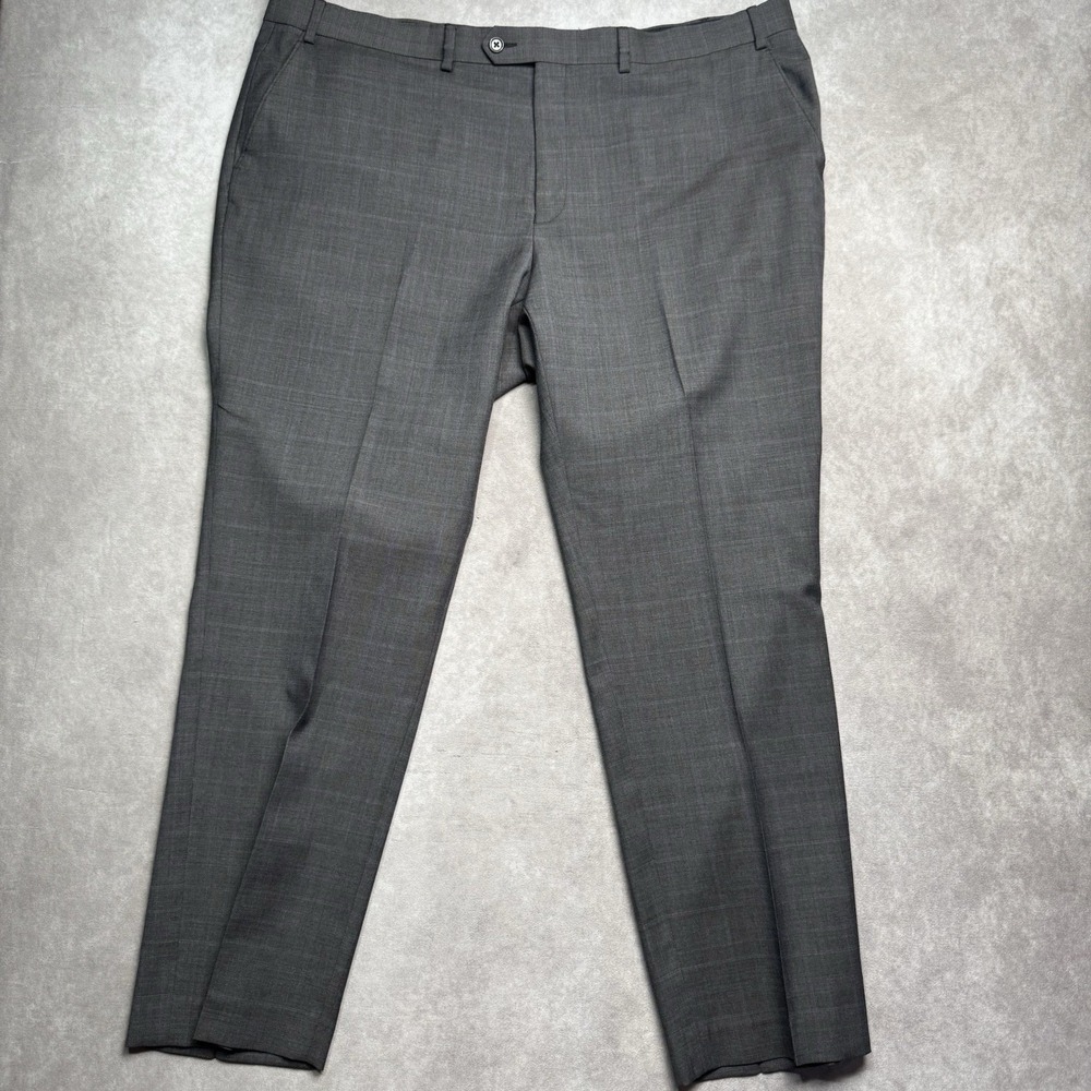 Lauren Ralph Lauren Mens (42x30) Check Plaid Wool Blend Dress Pants Gray